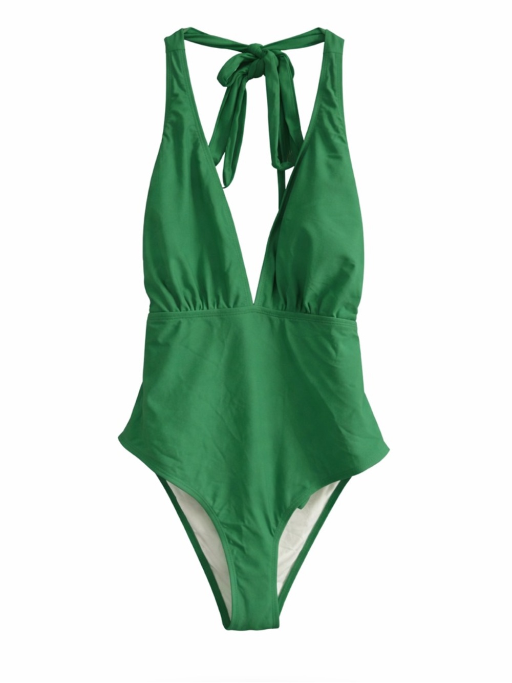 Cupshe NWT Emerald Green One piece Swimsuit Medium Halter Backless